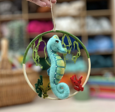 Needle-felting-Intricate-Seahorse