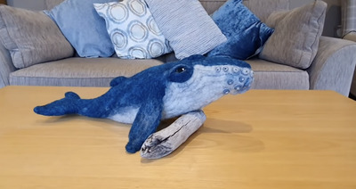 Needle-felting-Stunning-Blue-Whale