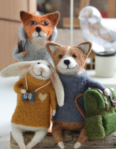 needle-felting-Traveling-Fox