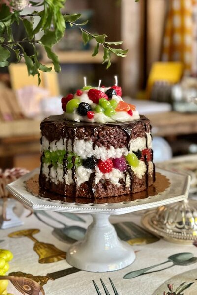 chocolatefruitcakecandlediy