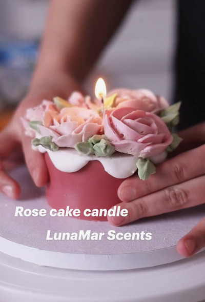 rose-flower-cake-candle-diy
