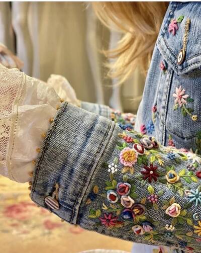 Hand-embroidered-jacket-Festive-Botanical-Sleeves