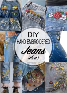 30 Most Popular Floral Hand Embroidered Jeans Ideas
