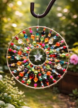 How to Make Double-Ring Sunburst Beaded Suncatcher