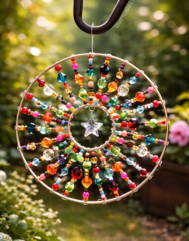 How to Make Double-Ring Sunburst Beaded Suncatcher