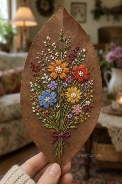 embroidery-on-dried-leaves