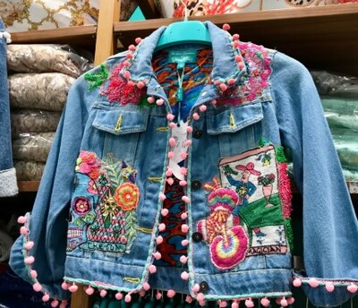 vintage embroidered baby girl jacket