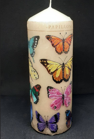 hand-painted-candles-diy-butterflies-wildlife