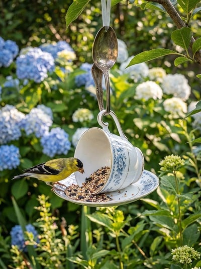 teacup-saucer-steel-spool-hanging-bird-feeder