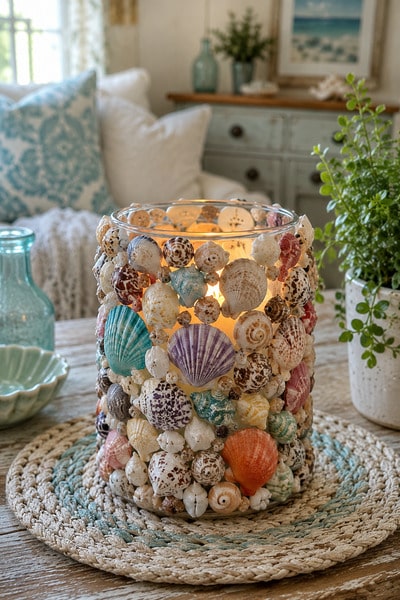 diy-seashell-candle-holder