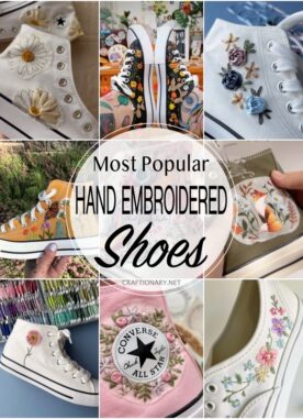 30 Most Popular Floral Hand Embroidered Shoe Ideas