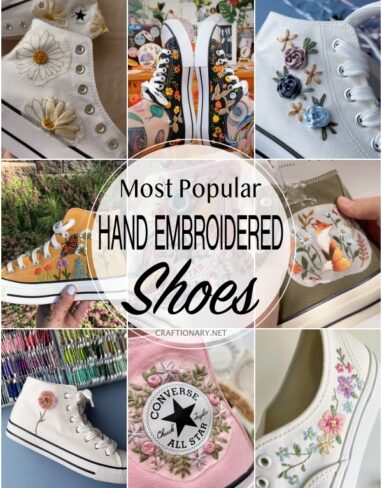 30 Most Popular Floral Hand Embroidered Shoe Ideas