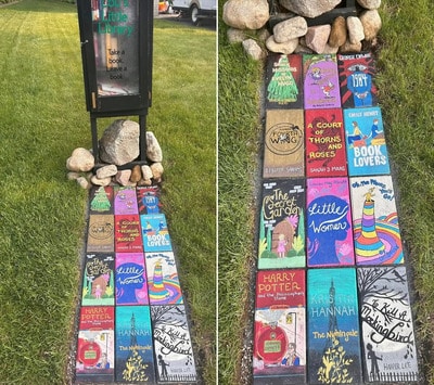 i-painted-bricks-and-made-a-pathway-to-my-little-library