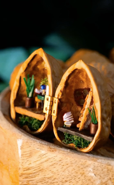 miniature-craft-walnut-shell-craft-idea