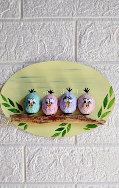 walnut-artwork-shell-craft-idea