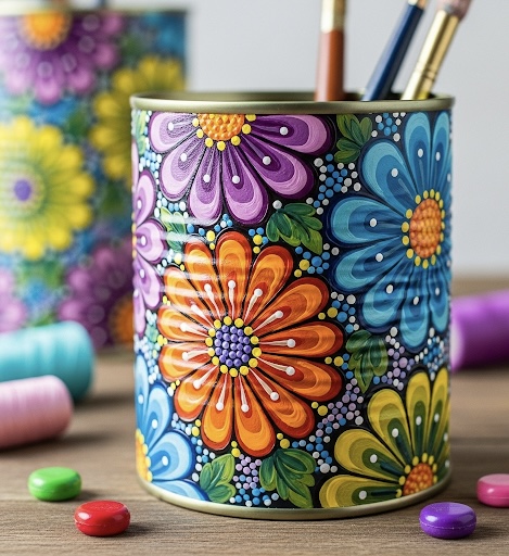 tin-can-craft-painted-holder
