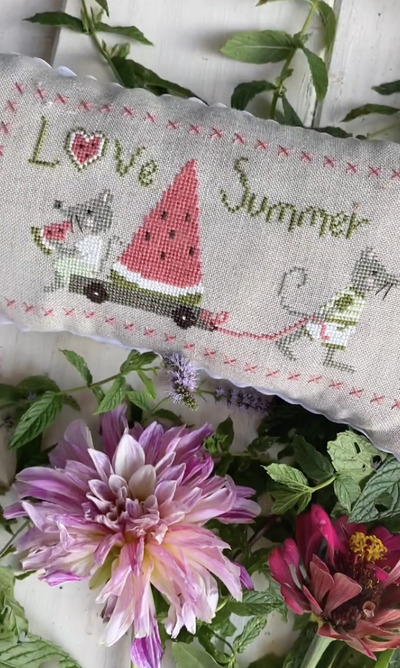 Cross-Stitch-Themed-Pillow