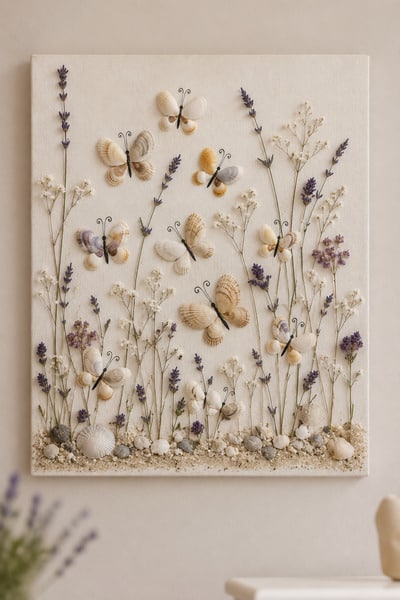 seashells-canvas-butterfly-meadows-art