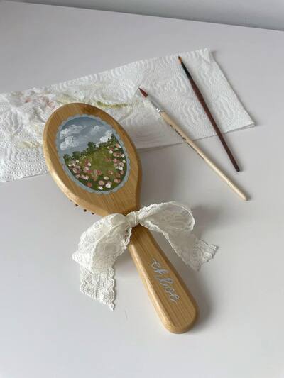 Hand-Painted-Hairbrush