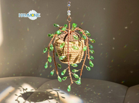 Crochet-Pot-bead-plant-Donkeys-Tail-Burros-Tail-Suncatcher