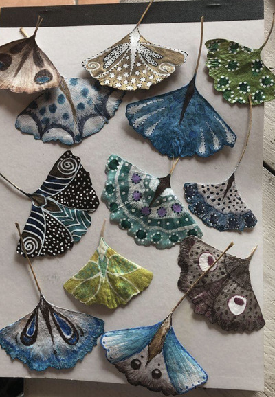 Leaf-Painting-Moths-and-butterflies