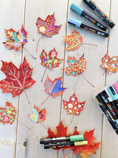 Leaf-Painting-Painted-Fall-leaves