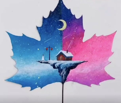 Leaf-Painting-Sketch-art-on-leaves