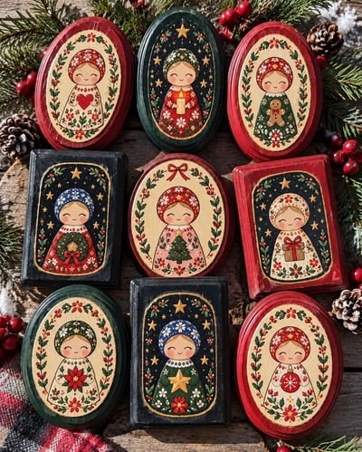 christmas-holiday-cheers-hand-painted-wooden-plaques-hanging-frame-ornaments
