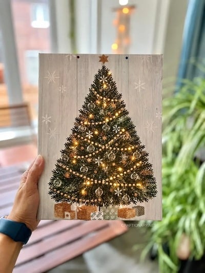 christmas-tree-craft-with-gift-bag-diy
