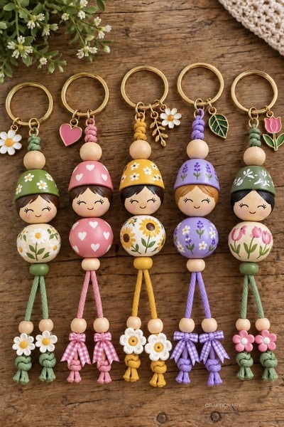 hand-painted-wooden-beads-keychains