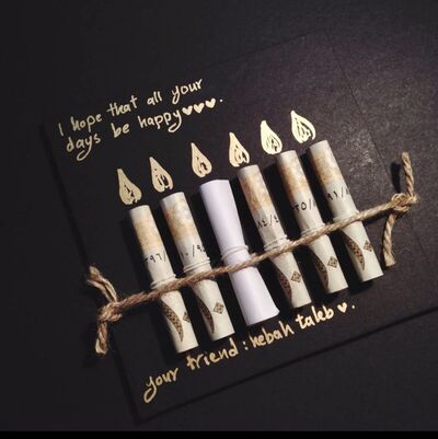 money-card-with-beautiful-candles-on-cake