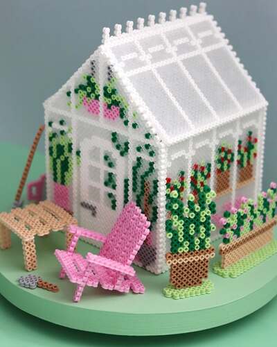 perler-bead-fused-greenhouse-3d-structure-craft-diy