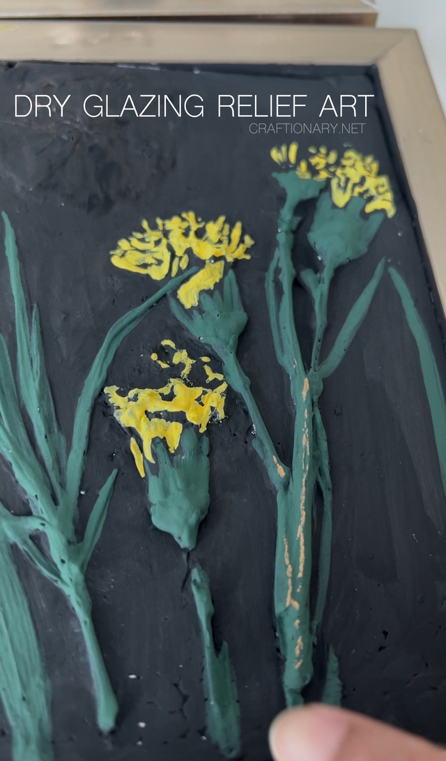 mica-powder-metallic-relief-ART-dry-GLAZING-technique