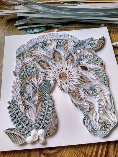paper-quilling-horse-art