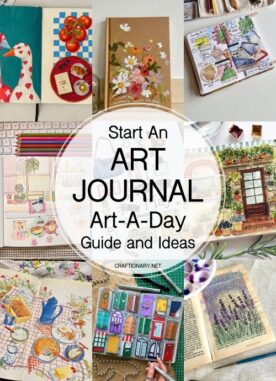 Art Journaling Ideas, Prompts and Guide to Art-a-Day Journal