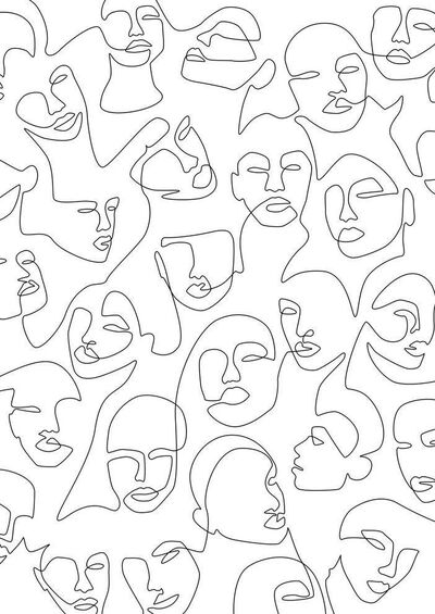 continuous-face-line-art