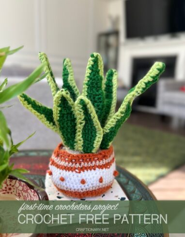 Beginner Crochet Plant Free Pattern for First-time Crocheters