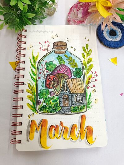 month-bullet-journal-art-page