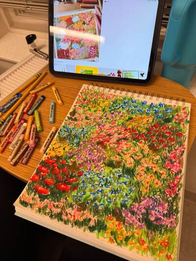 pastels-pattern-repetition-art-a-day-flower-journal-page