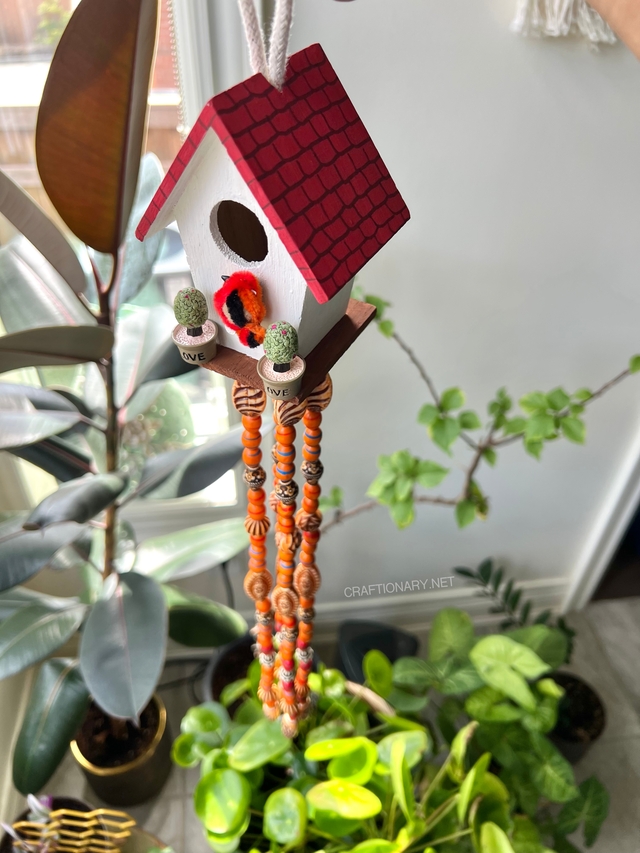 how-to-make-beaded-birdhouse-decor
