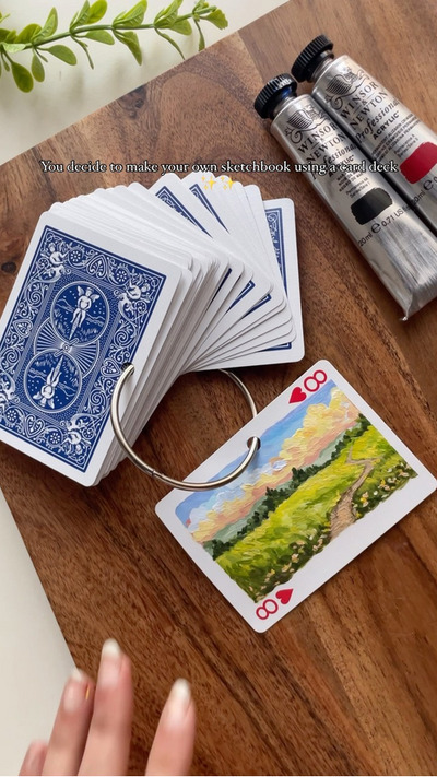 painted-playing-cards-art-repurpose-journal-notebook