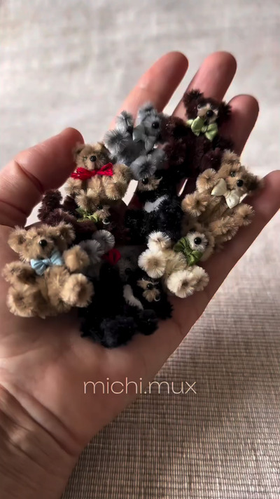 pipe-cleaner-miniature-animals-teddy-bears