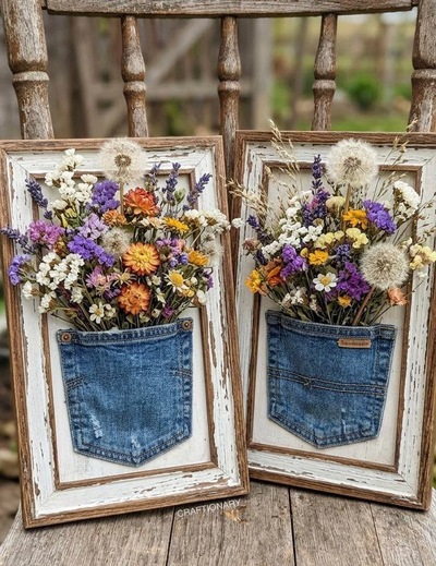 repurposed-old-jeans-pocket-as-dried-flowers-wallart
