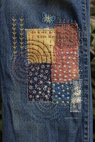 sashiko-stitching-fabric-patchwork-hand-sewing-denim-jeans-diy