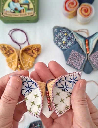 sashiko-stitching-hand-sewing-butterflies