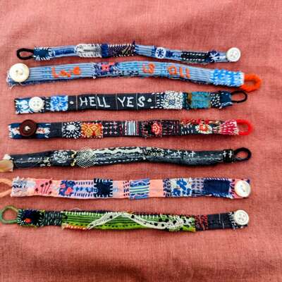 sashiko-stitching-scrap-fabric-teen-bracelets
