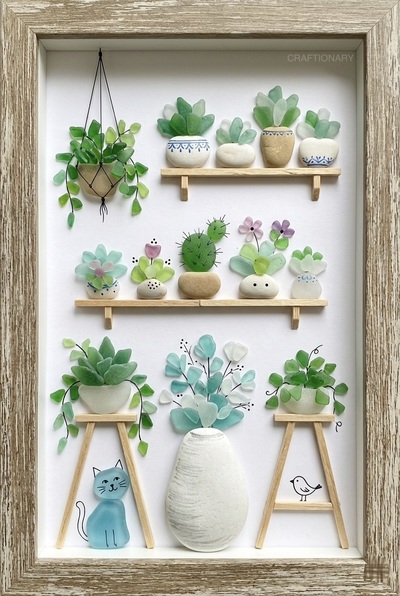 sea-glass-indoor-garden-art-diy