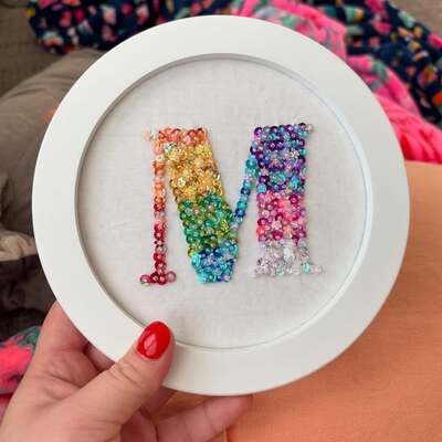 sequin-art-monogram-craft