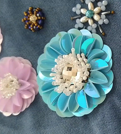 sequin--flower-art-diy