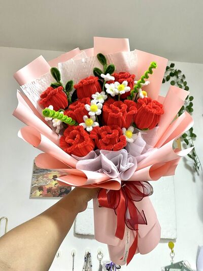 pipe-cleaner-double-layer-rose-flower